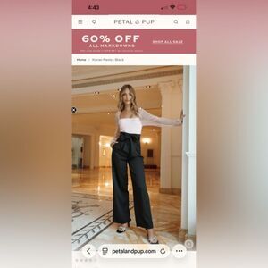 Petal and Pup keiran black dress pants size 8 NWT